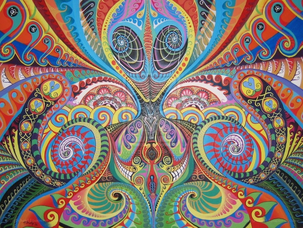 vibrant psychedelic butterfly
