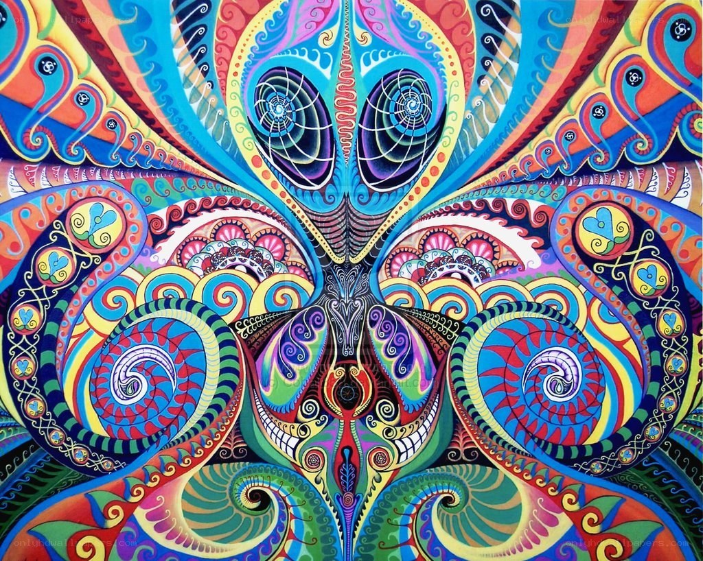 vibrant psychedelic butterfly