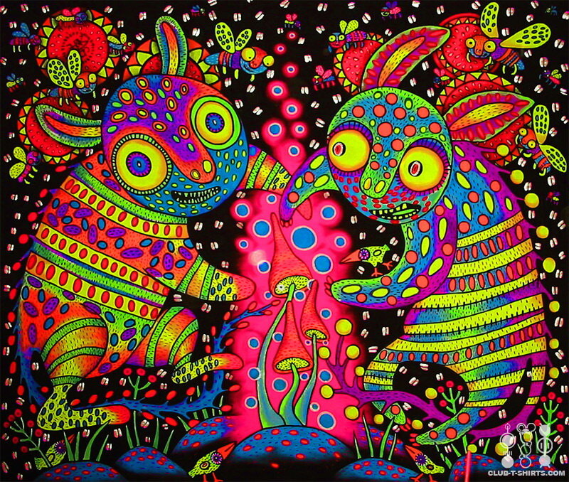 vibrant psychedelic creatures