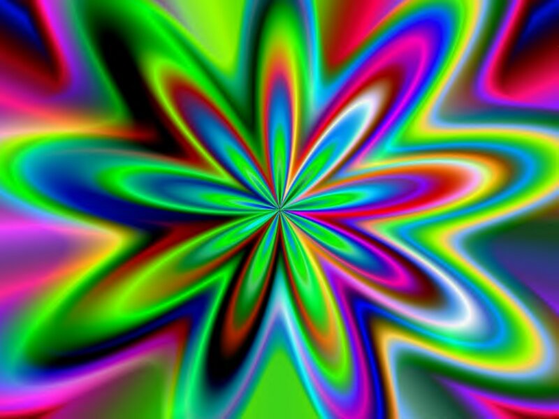 vibrant psychedelic flower