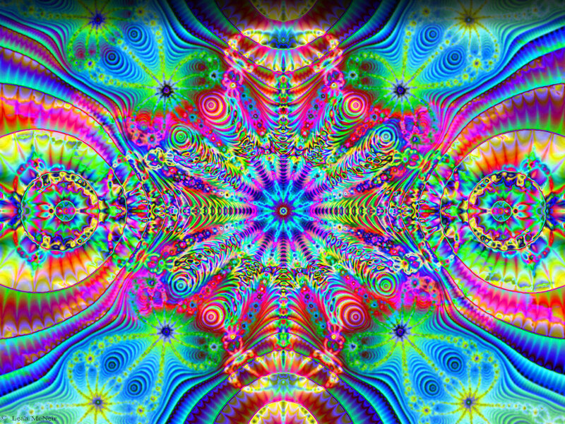 vibrant psychedelic fractal art