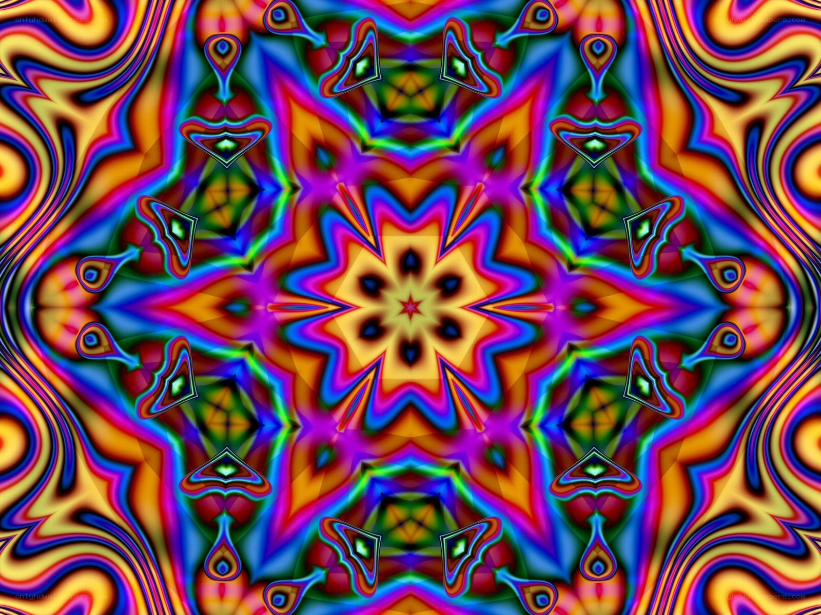 vibrant psychedelic mandala