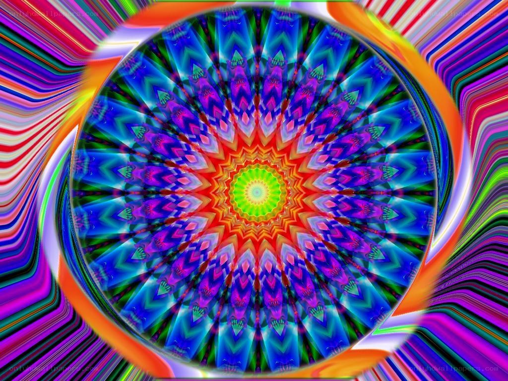 vibrant psychedelic mandala