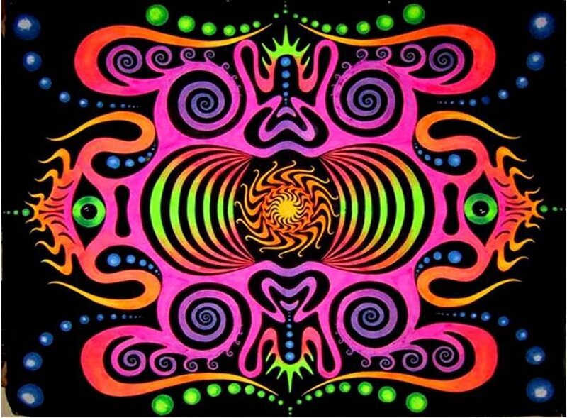 vibrant psychedelic mandala art