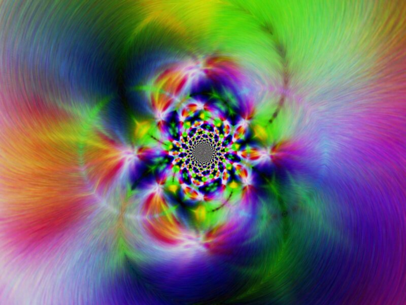 vibrant psychedelic spiral