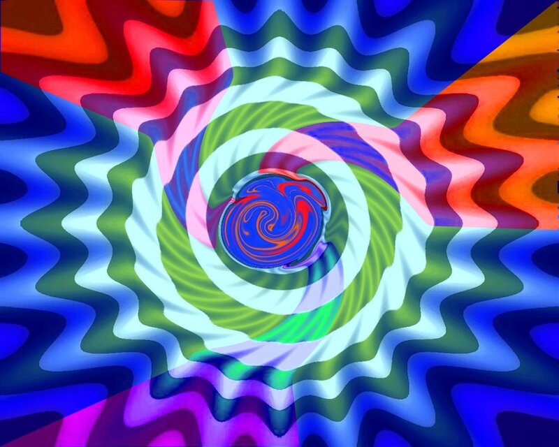 vibrant psychedelic spiral