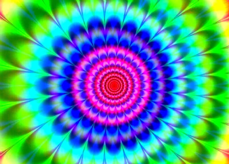 vibrant psychedelic spiral