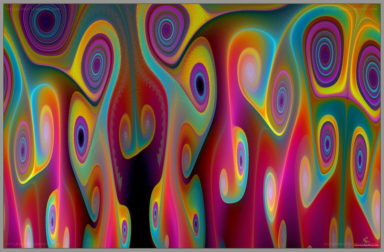 vibrant psychedelic swirls