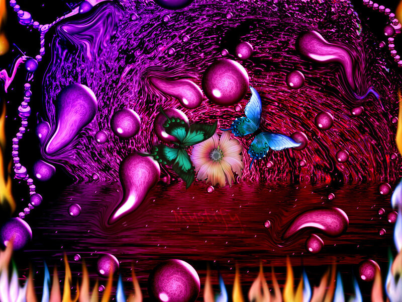 vibrant purple abstract art