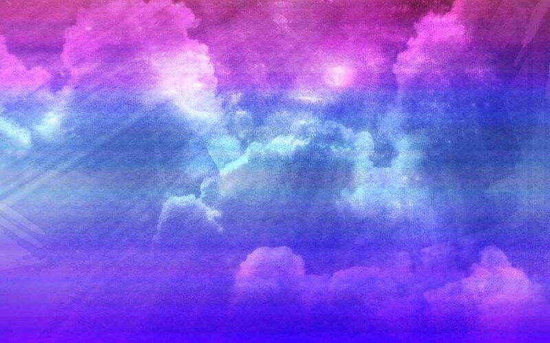 vibrant purple and blue clouds