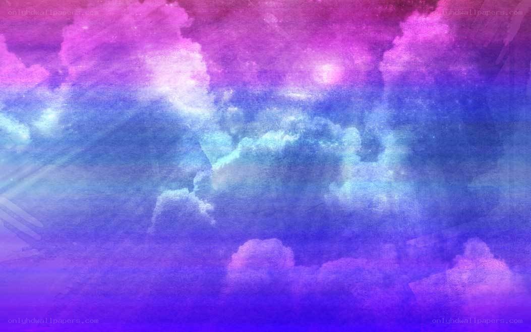vibrant purple and blue clouds