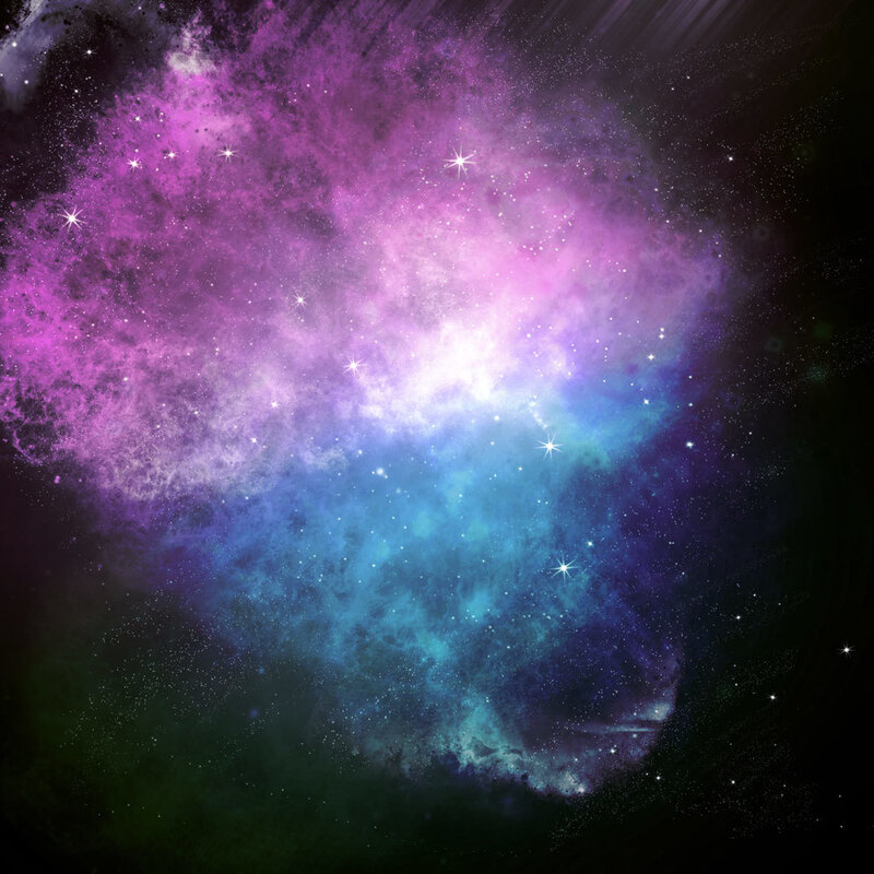 vibrant purple and blue nebula