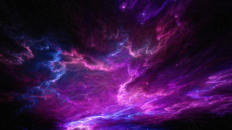 vibrant purple and blue nebula