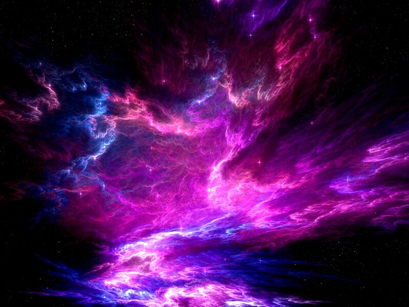 vibrant purple and blue nebula