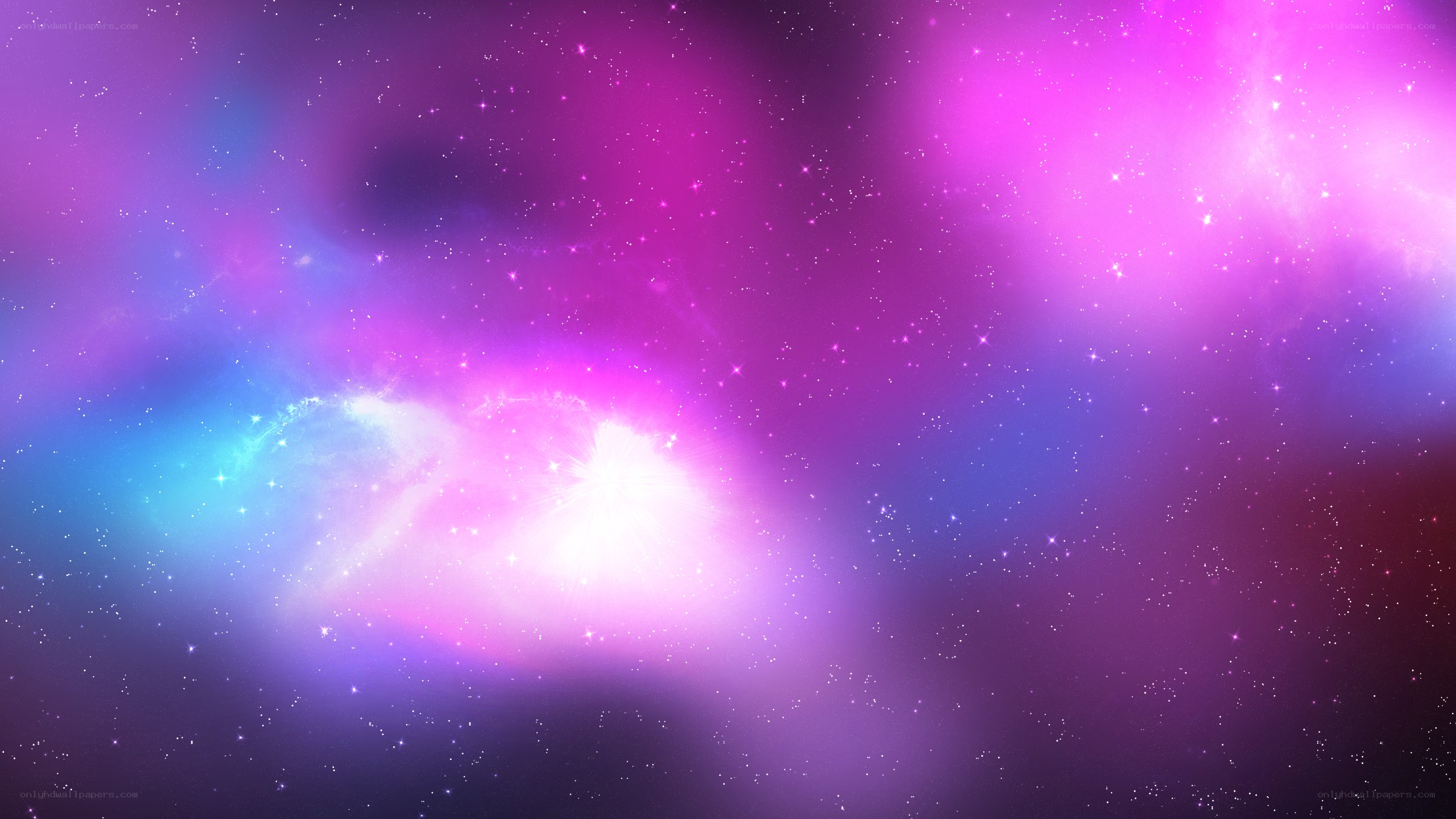 vibrant purple and blue nebula