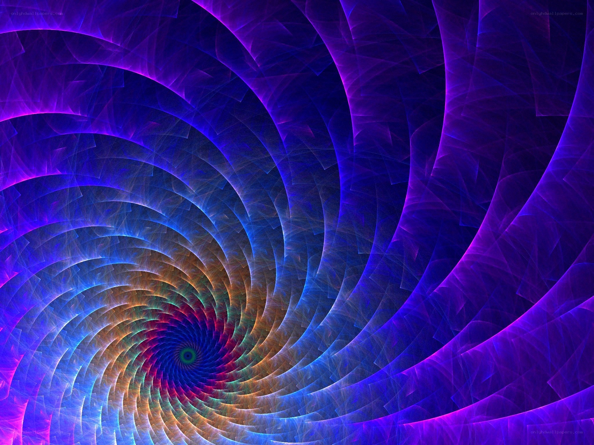 vibrant purple and blue spiral