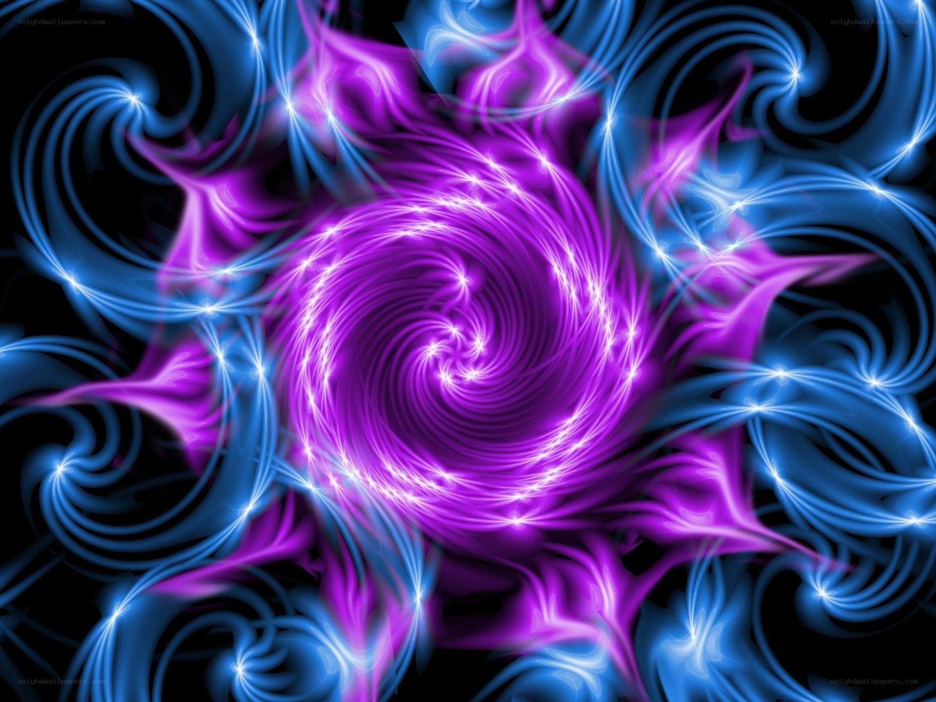 vibrant purple and blue swirl