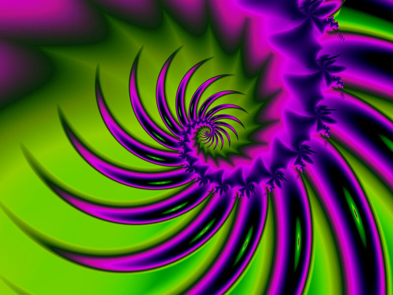 vibrant purple and green spiral