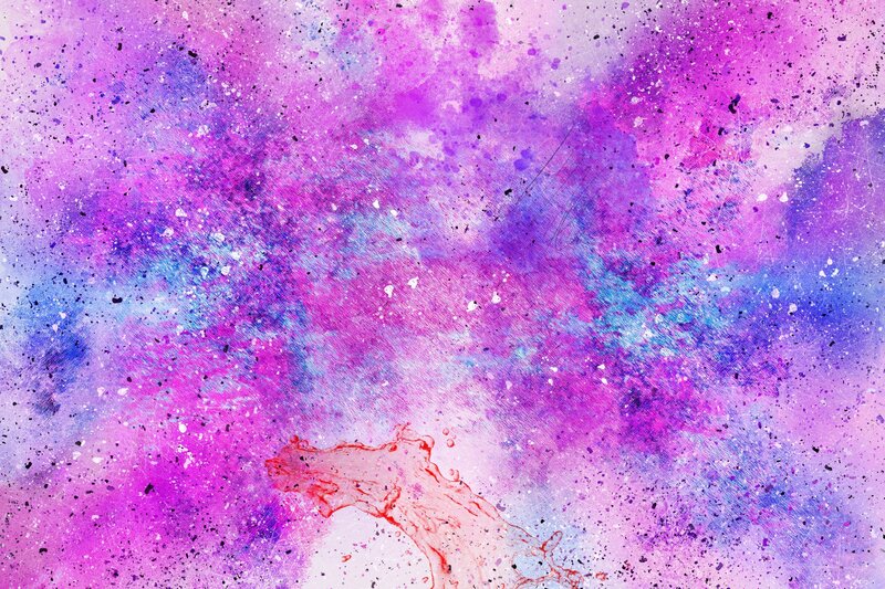 vibrant purple and pink splatter