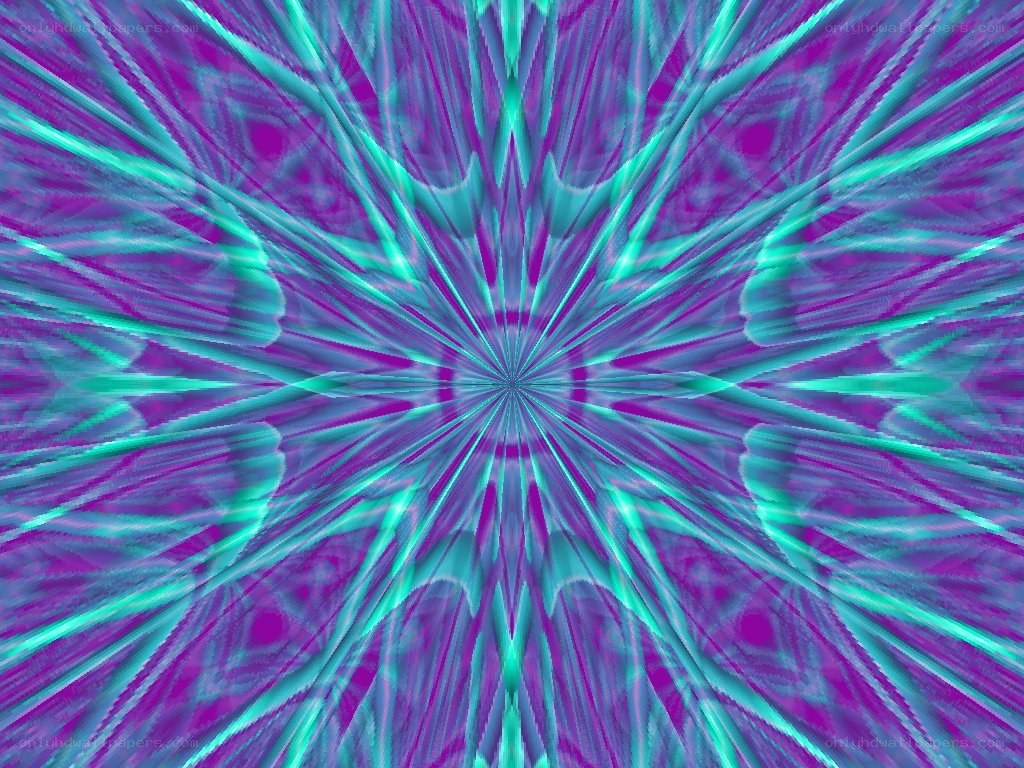 vibrant purple and teal mandala