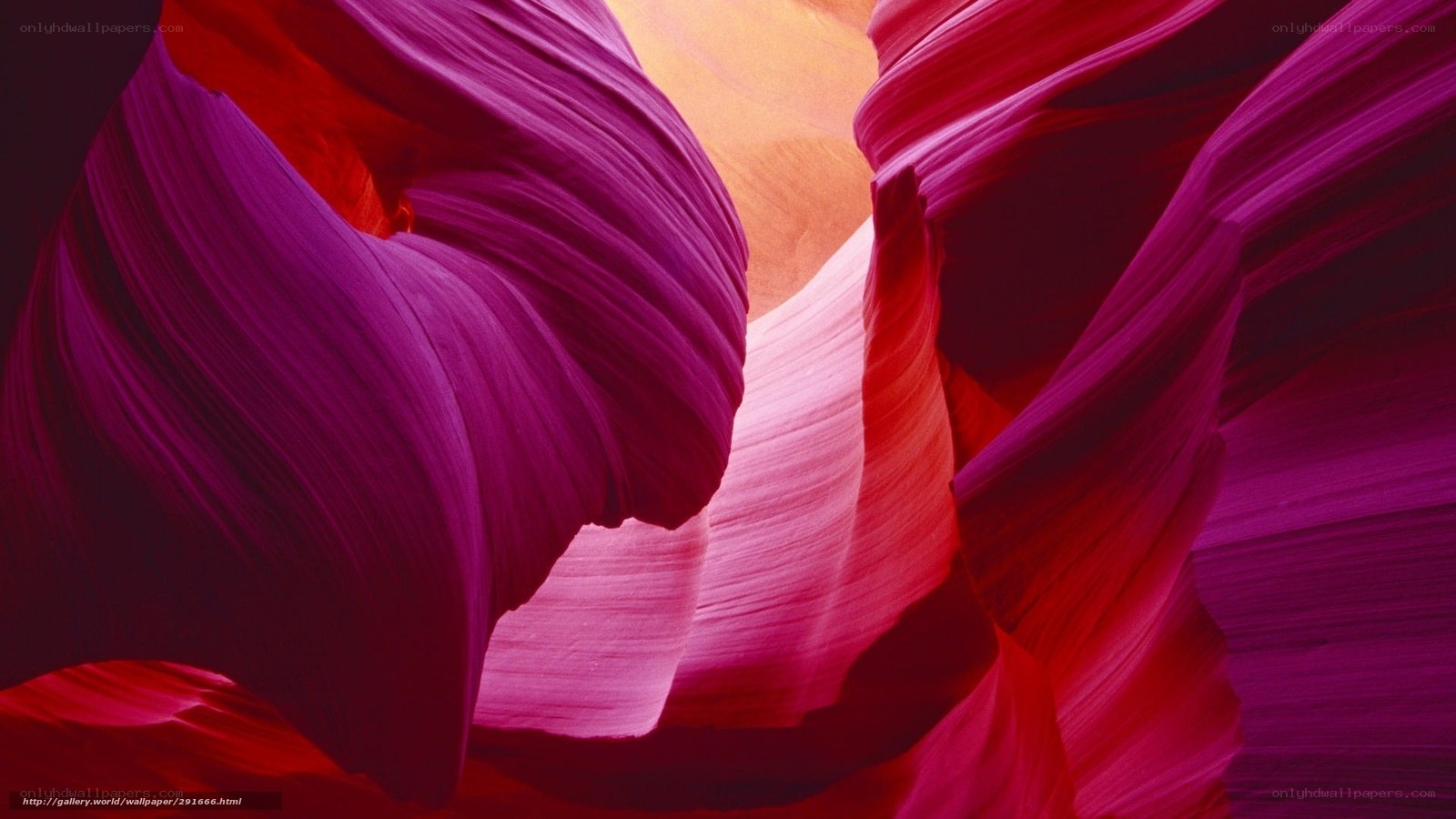 Vibrant purple canyon walls