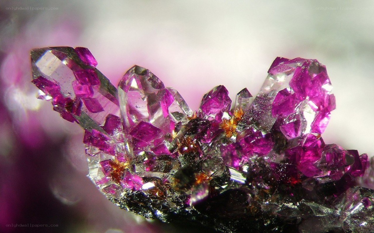 vibrant purple crystals