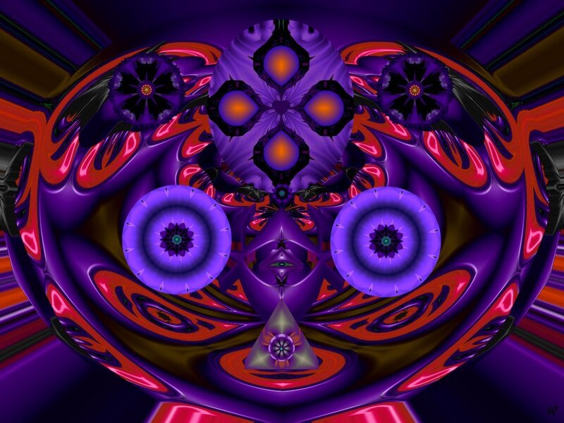 vibrant purple fractal art