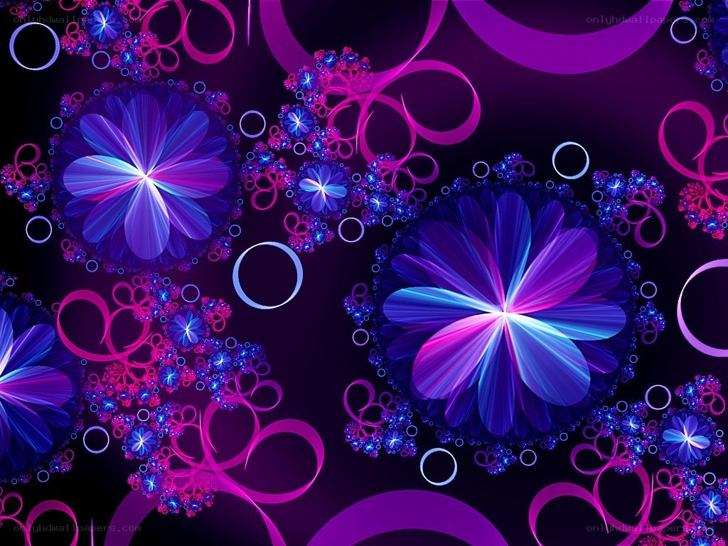 vibrant purple fractal flowers