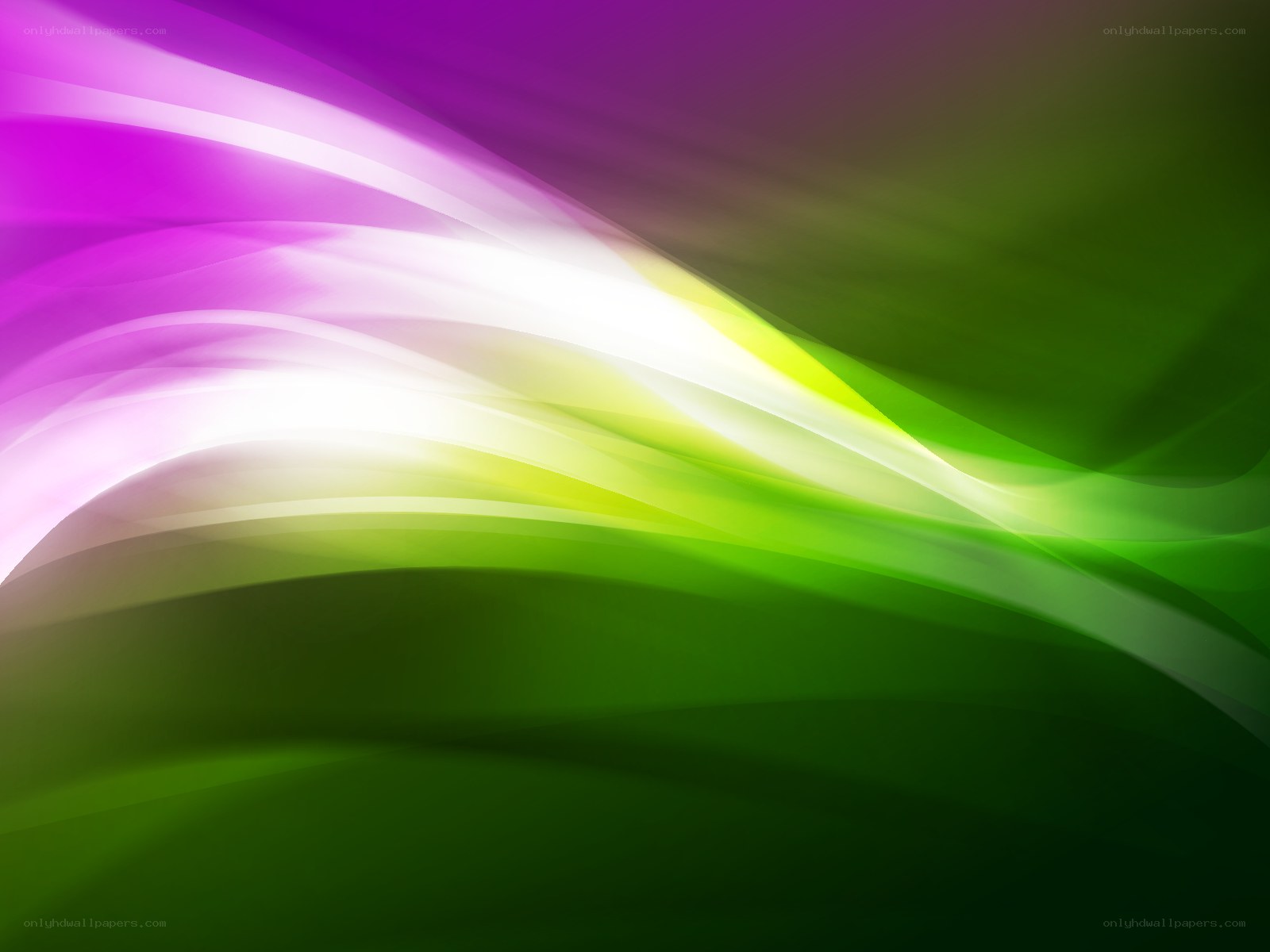 vibrant purple green waves