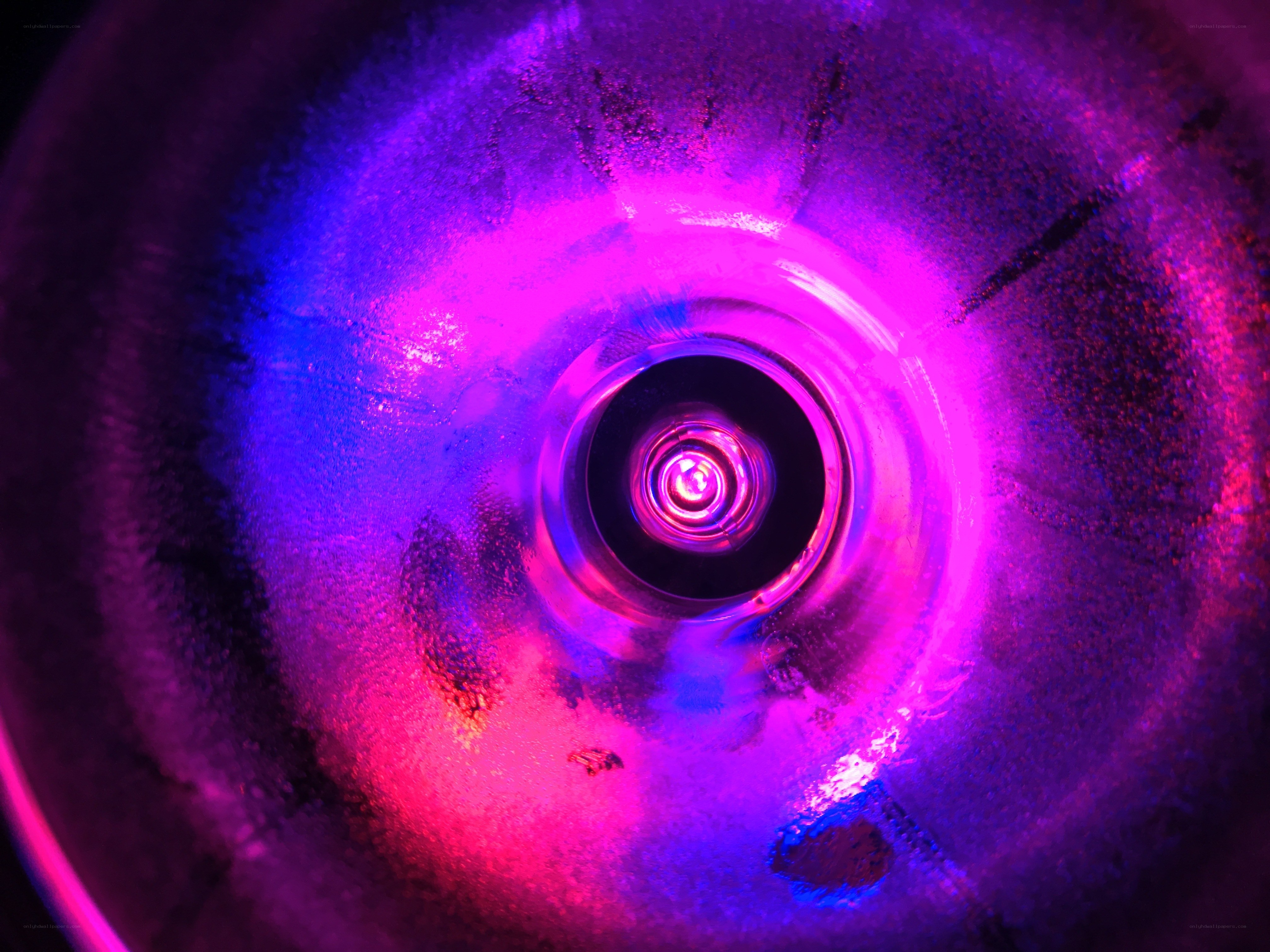 vibrant purple light tunnel