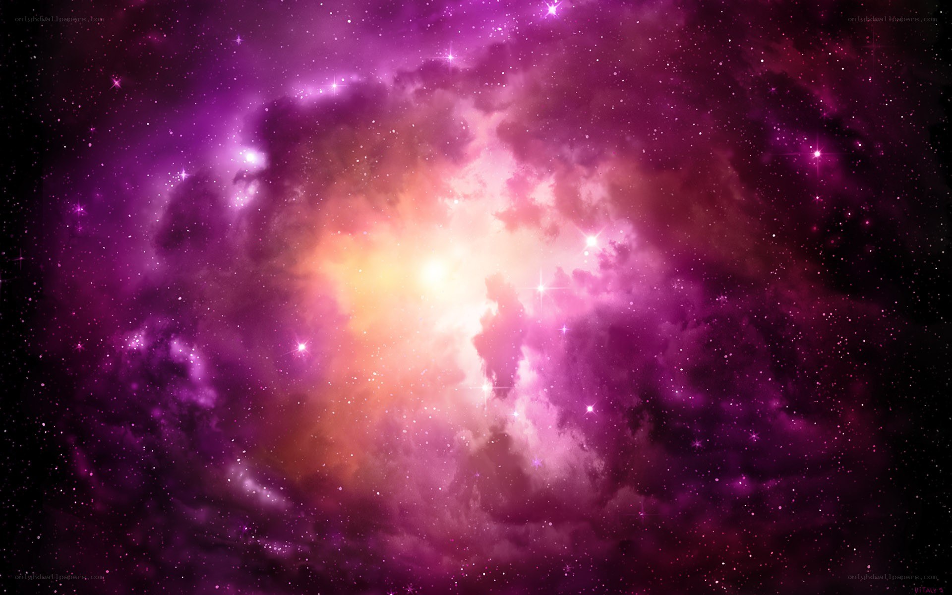 vibrant purple nebula