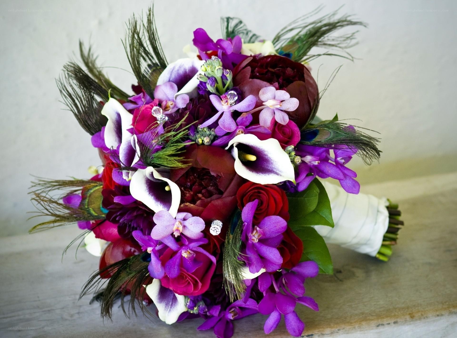 vibrant purple wedding bouquet