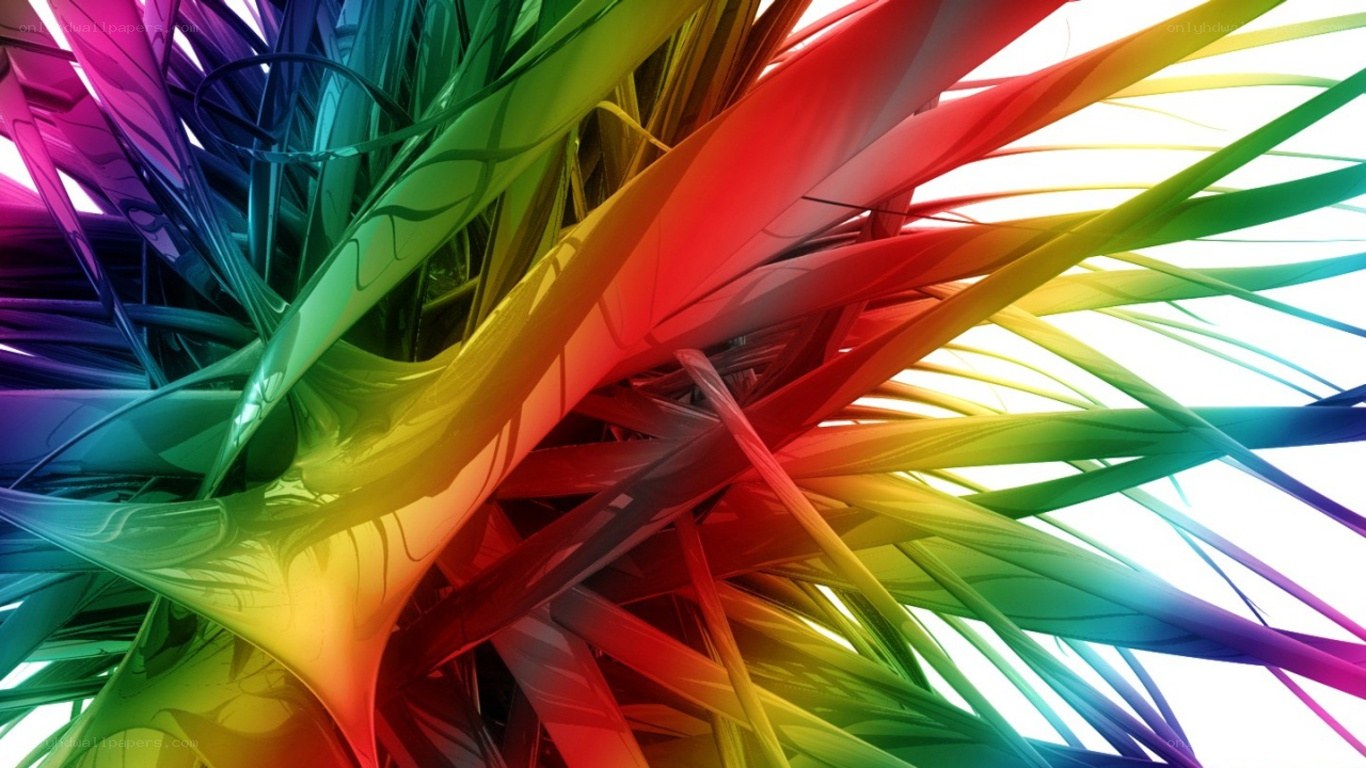 vibrant rainbow abstract art