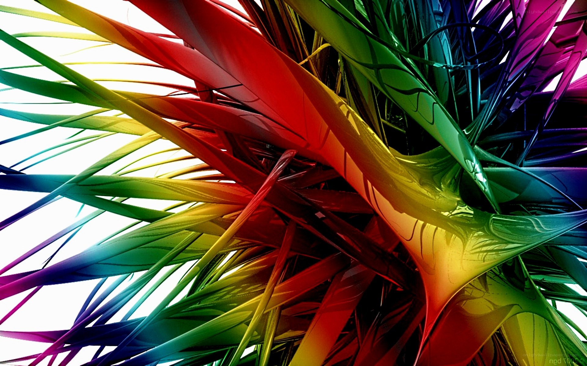 vibrant rainbow abstract art