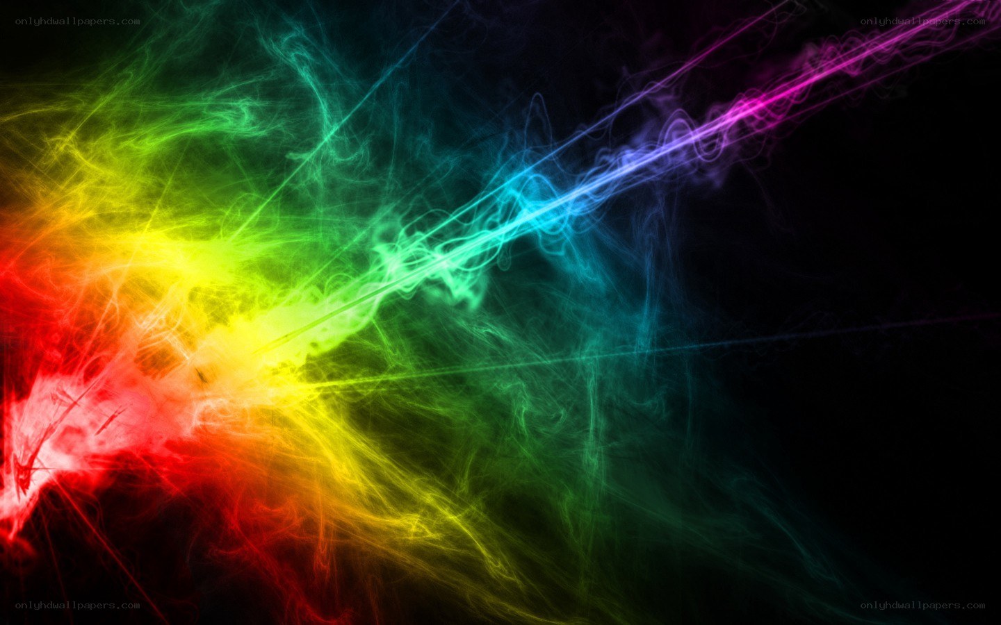 vibrant rainbow light streaks