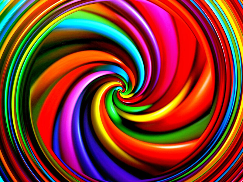 vibrant rainbow spiral