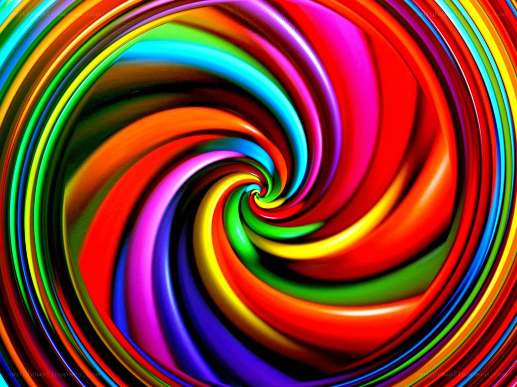 vibrant rainbow spiral