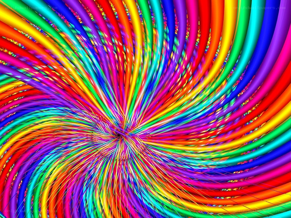 vibrant rainbow spiral