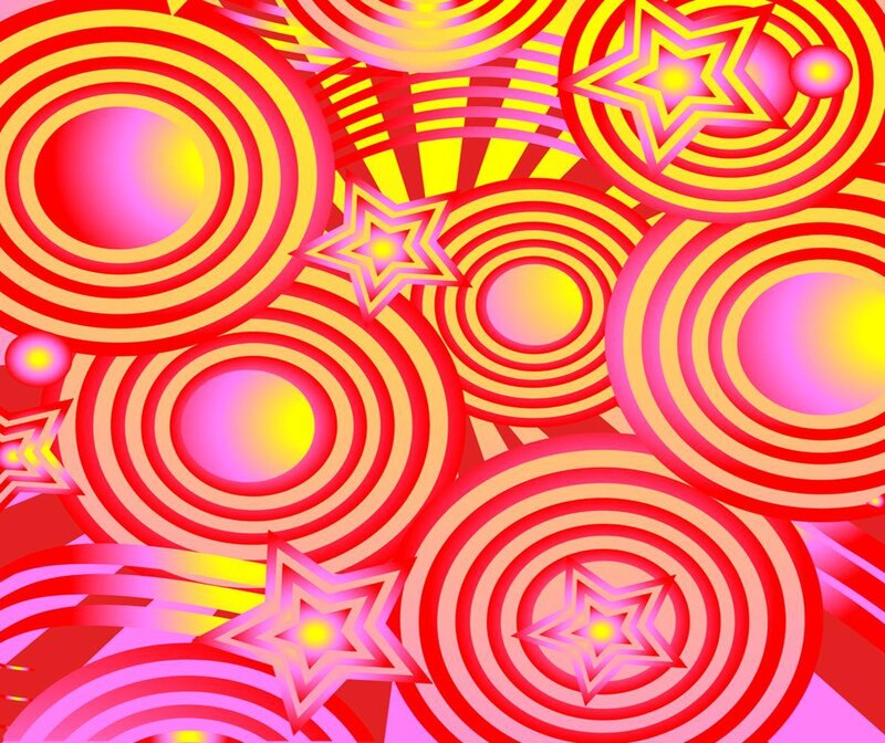 vibrant red and yellow abstract pattern
