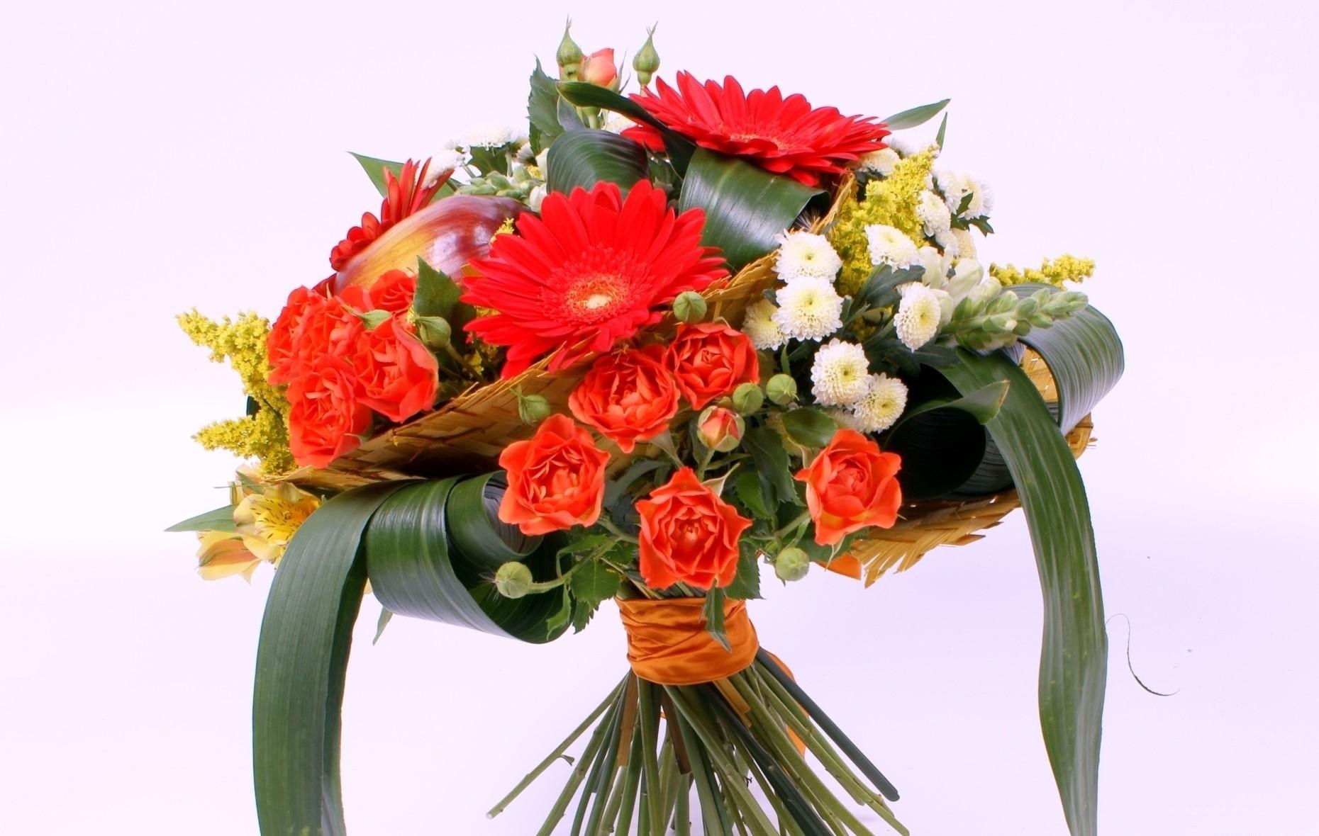 vibrant red flower bouquet