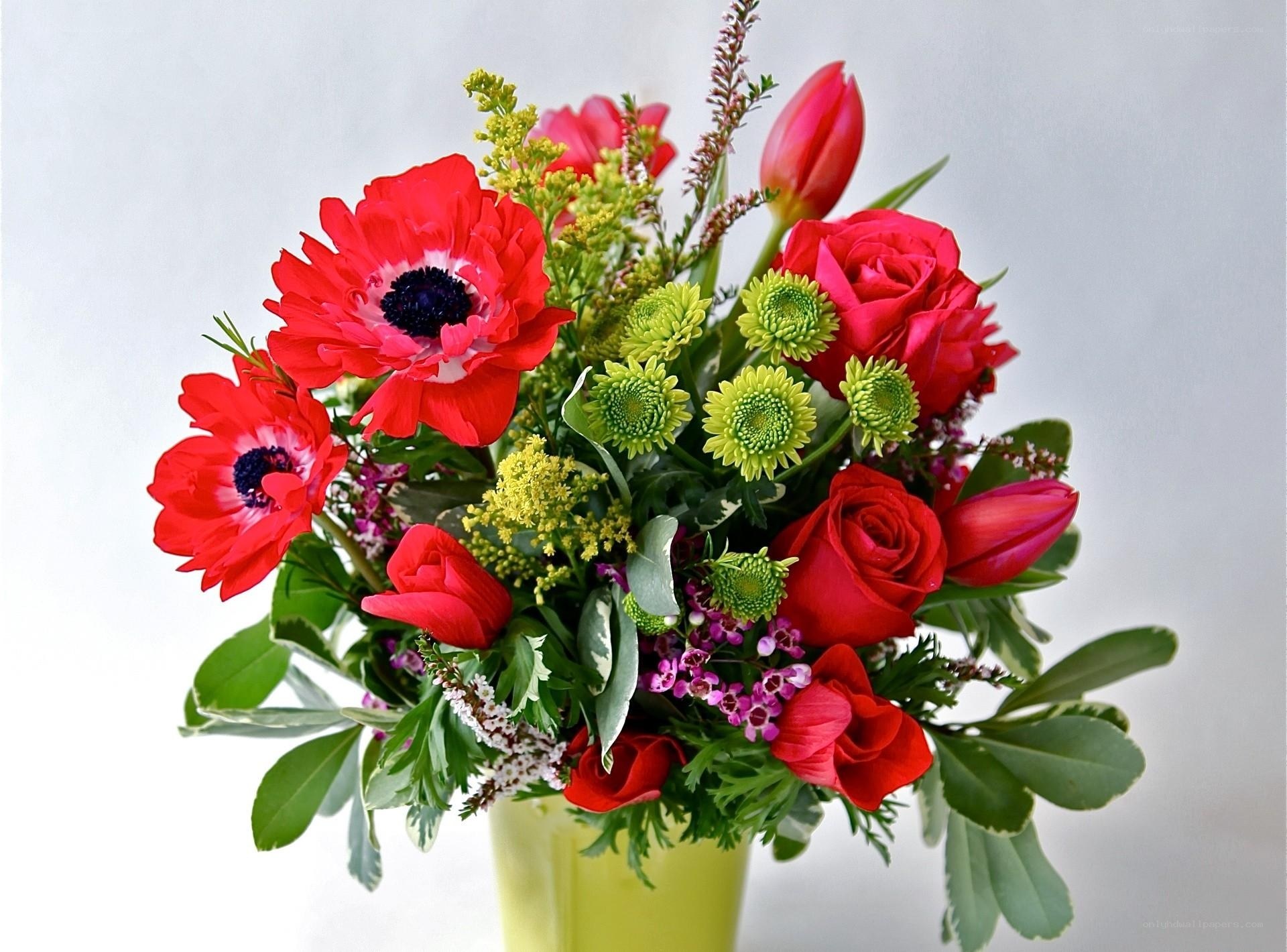 vibrant red flower bouquet