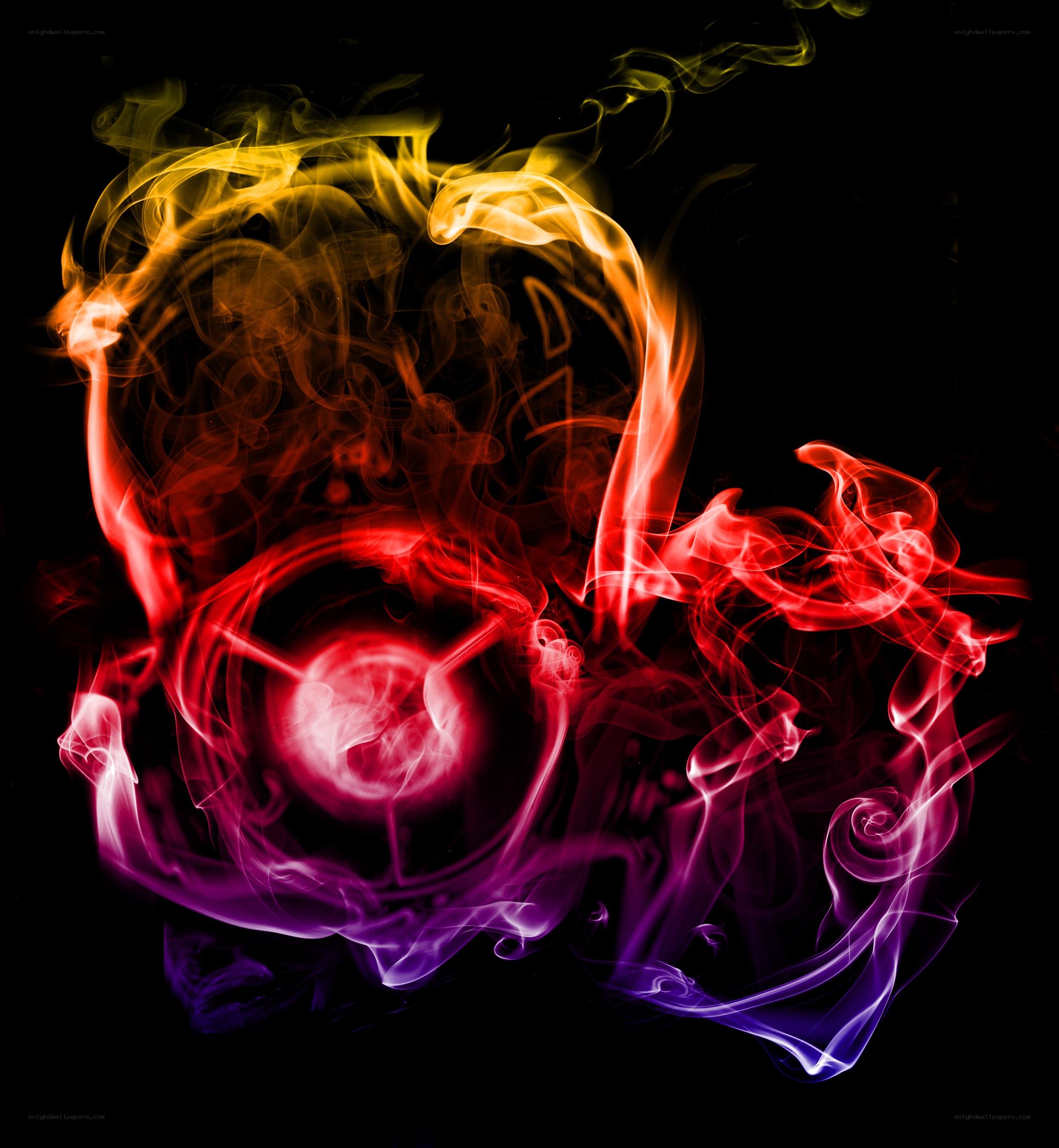vibrant smoke swirls