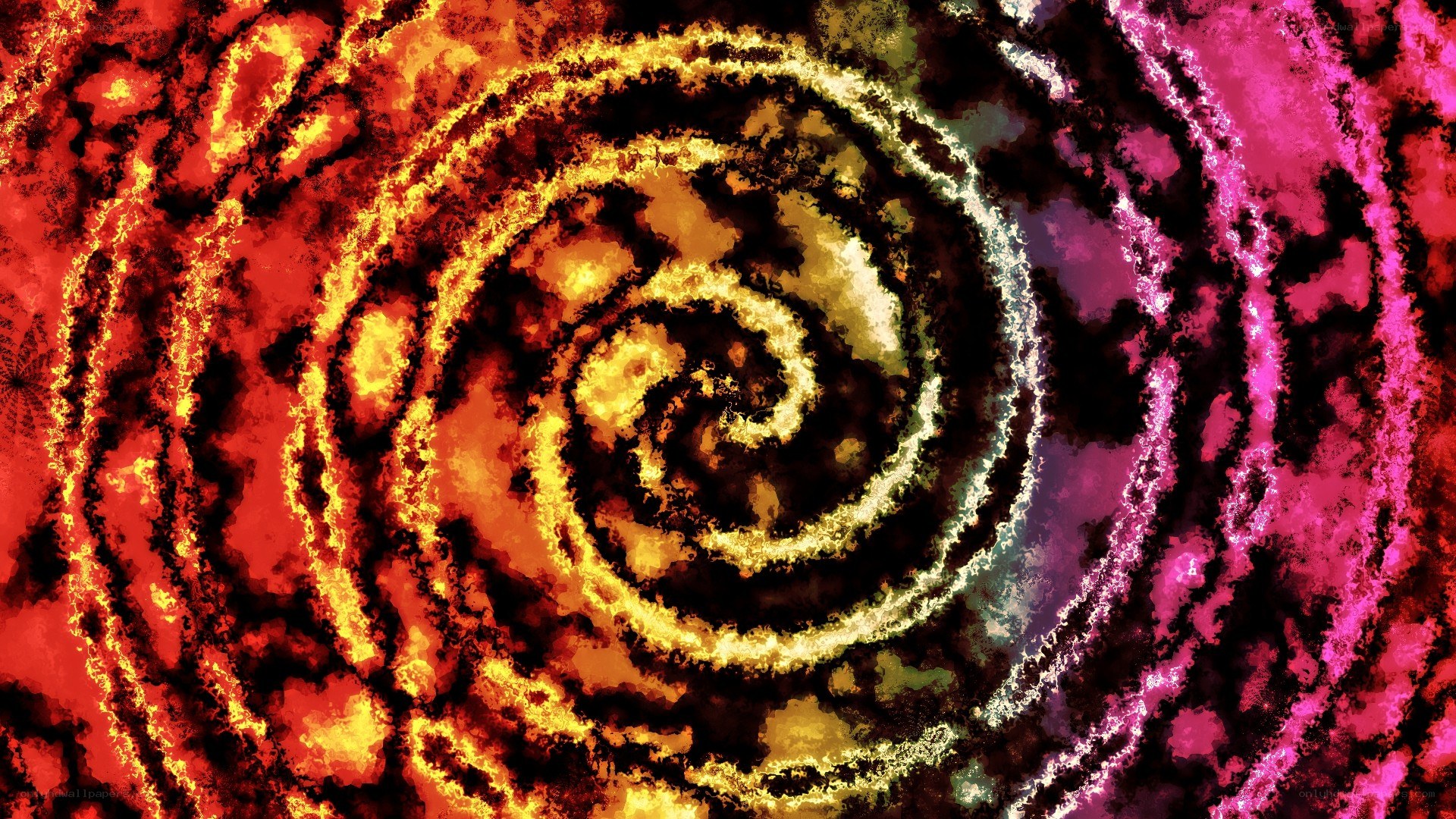 vibrant spiral abstract art