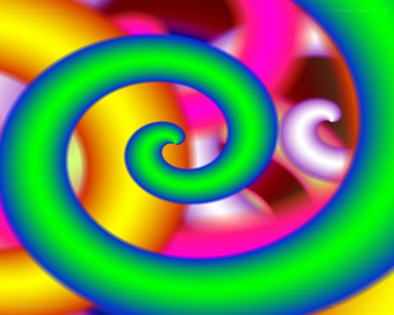 vibrant spiral abstract art