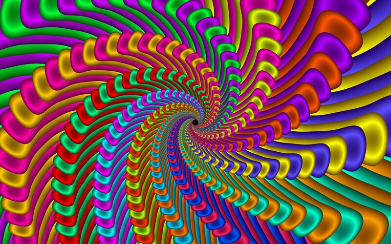 vibrant spiral color pattern