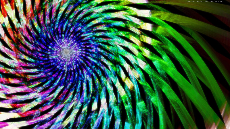 vibrant spiral fractal art