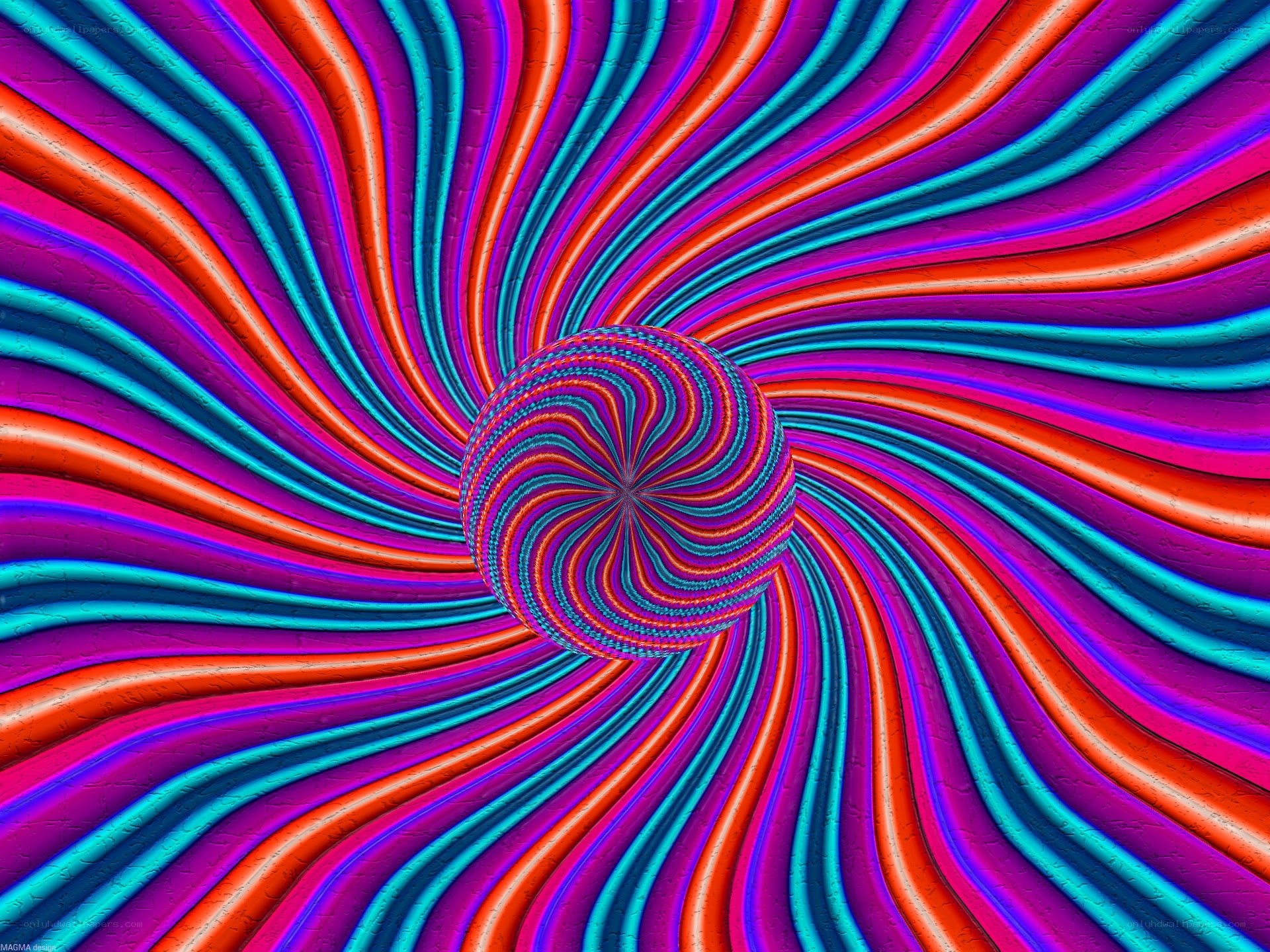 vibrant spiral fractal art