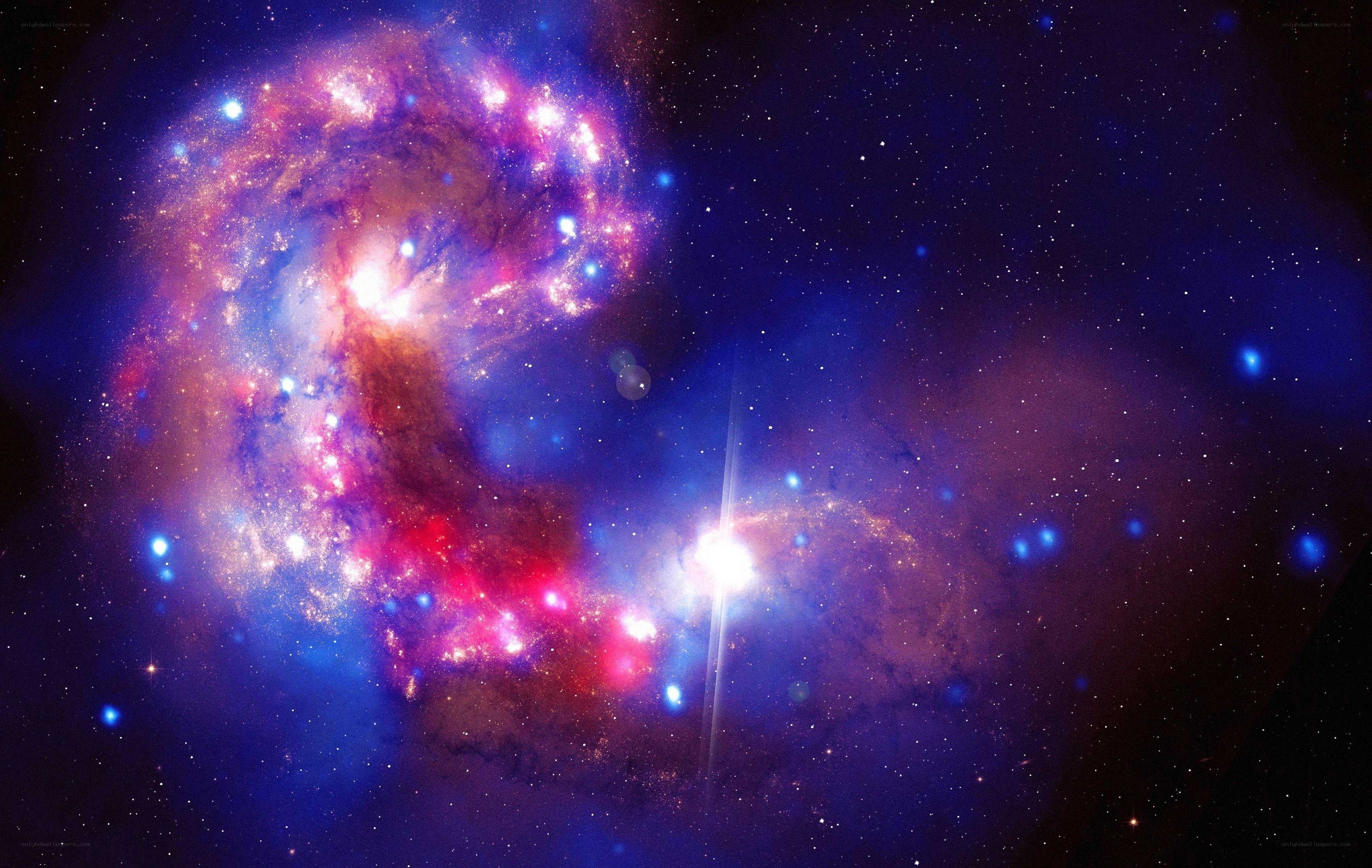 vibrant spiral galaxy in space