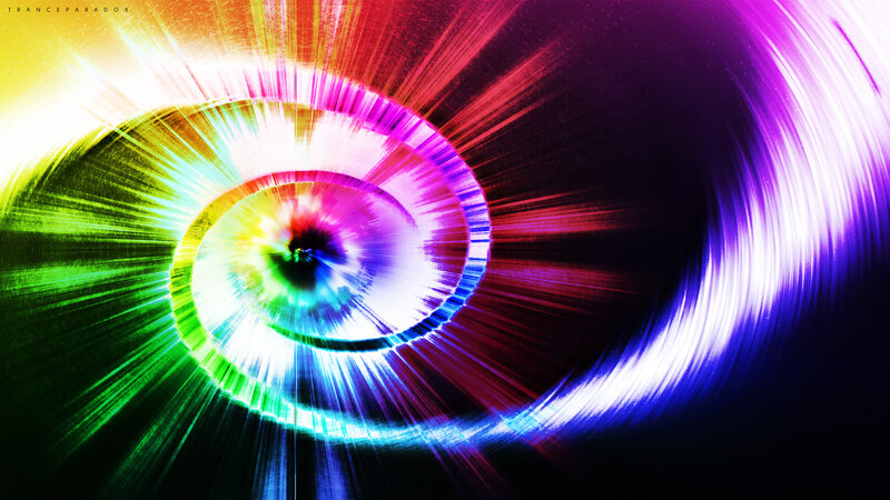 vibrant spiral light effect