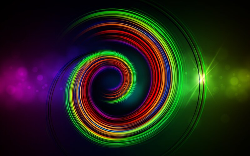 vibrant spiral light pattern